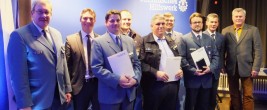v.l. n. r: Norbert Bentz, Alexander Funk, Thomas Tussing, Günter Schwan, André Di Zenzo, Michael Kabdebo, Gunnar Klein, Reiner Schaadt, Hans Wagner.