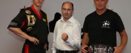 von links: Dennis Bauer (8-facher Weltmeister), Michael Umlauf (2-facher Deutscher Vizemeister) und Dietmar Lindegaard (5-facher German-Open Sieger und zweimal dritter beim Worldcup) organisieren die 7. German-Open am 17. September in St. Ingbert. (Foto: Norbert Ramelli)