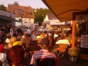 Florian "Blind Dog" Meyer auf der Sommerbühne vor dem Soho