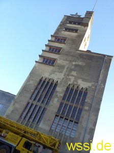 Weihnachtsstern auf dem Beckerturm (Foto: Christina Mehr)