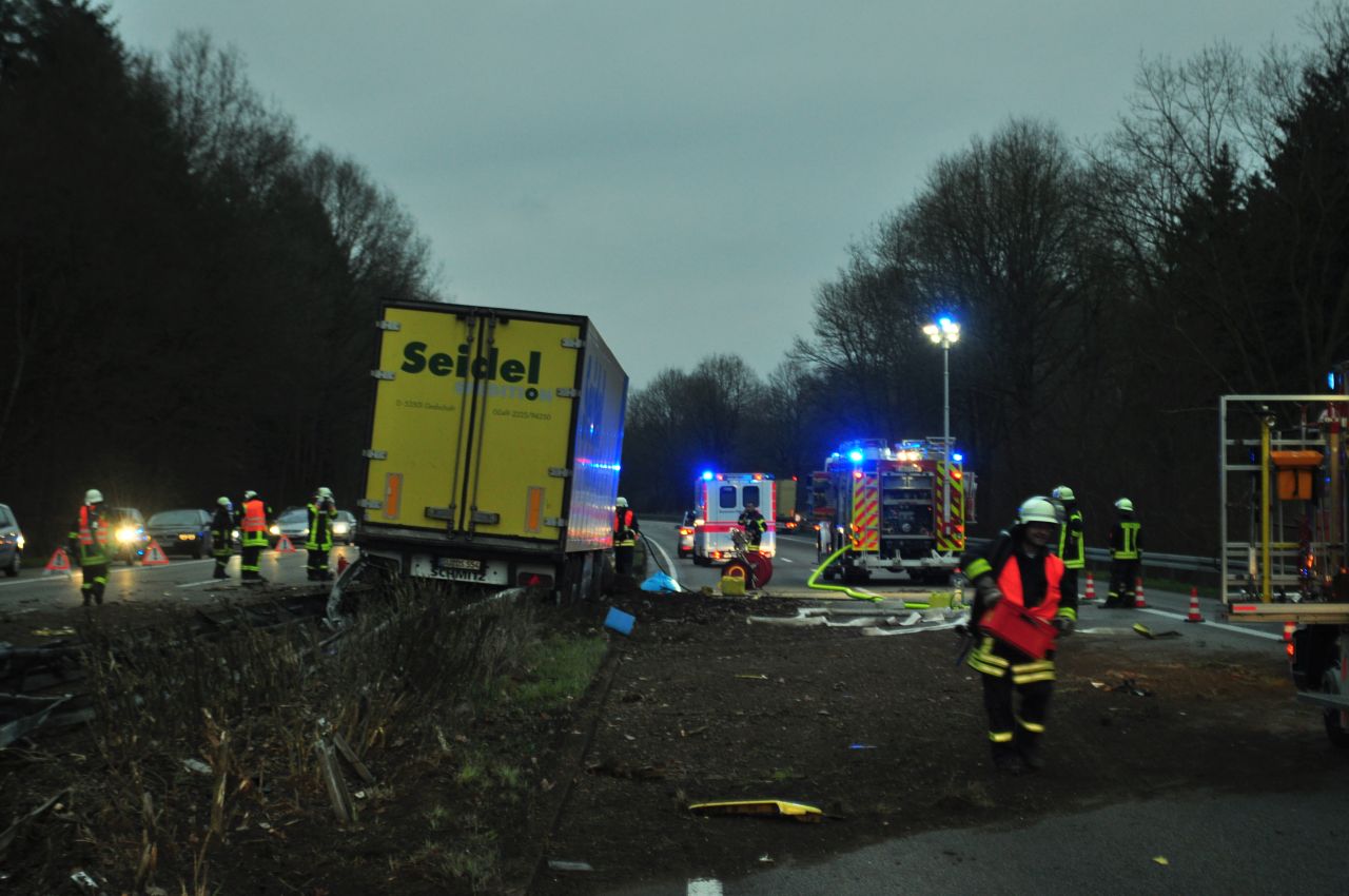 Großeinsatz auf der Autobahn