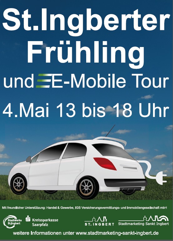 Verkaufsoffener Sonntag mit St. Ingberter Frühling und erster E-Mobile Tour