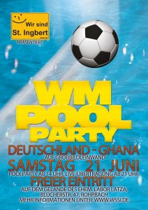 Flyer WM-Poolparty 2014