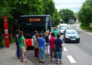 Schon seit Jahren gibt es in St. Ingbert BusSchule-Trainings, wie hier 2013 mit der Polizei. (Foto: Saar-Pfalz-Bus)