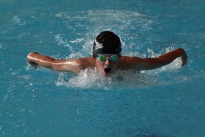 Erfolgreichster Schwimmer der sfi: Jeremias Siehr über 200m Schmetterling Foto: Joachim Schmitt