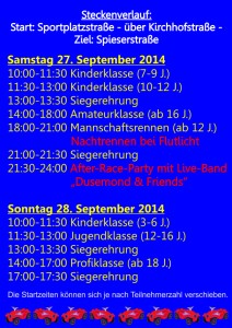 Programm der Bobby Car Meisterschaft