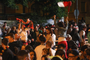 Auch Polen feierte mit beim Public Viewing in St. Ingbert (Foto: Frank Leyendecker)