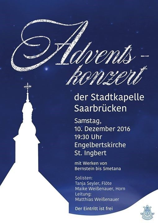 Adventskonzert der Stadtkapelle Saarbrücken in der Engelbertskirche St. Ingbert