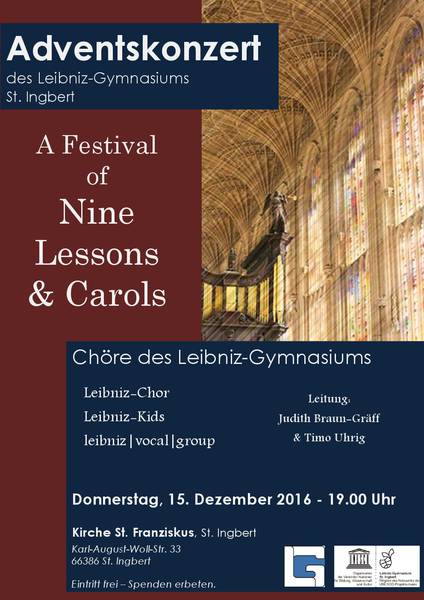 Adventskonzert des Leibniz-Gymnasiums St. Ingbert