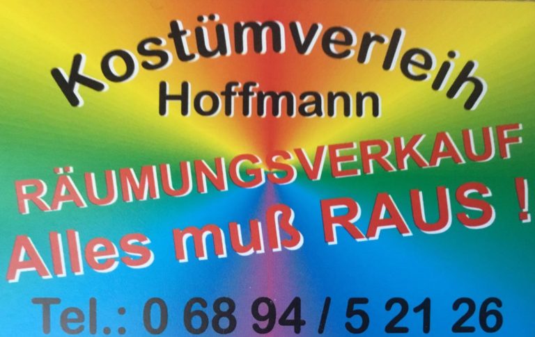 Ausverkauf bei Kostümverleih Hoffmann in Rohrbach