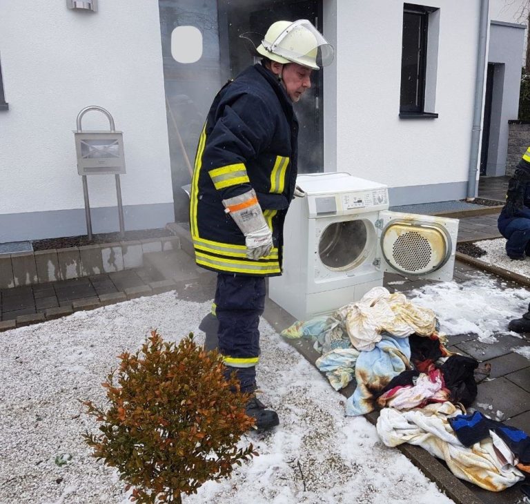 Brand im Wäschetrockner