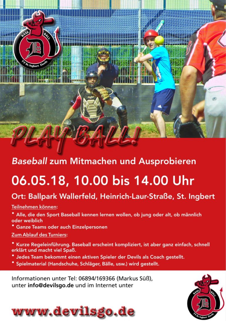 Großes „Play Ball“ der Devils in St. Ingbert