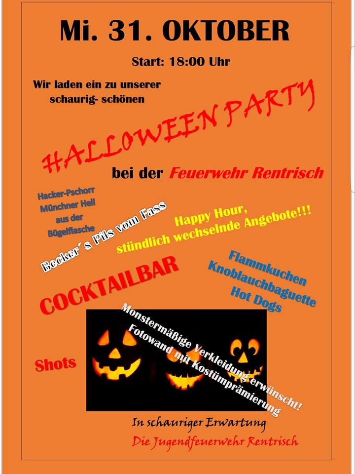 Halloweenparty der Feuerwehr Rentrisch