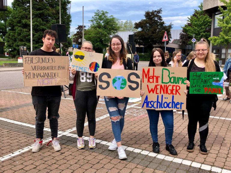 Demonstrieren für den Klimaschutz