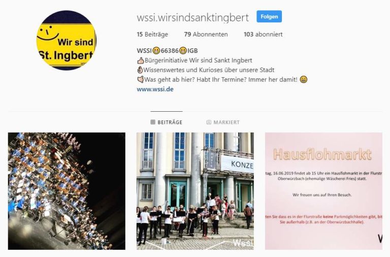 WSSI ist jetzt bei Instagram