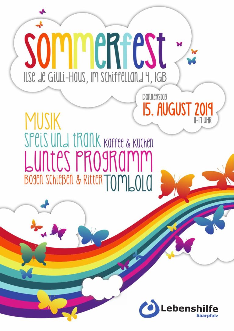 Einladung zum Sommerfest der Lebenshilfe Saarpfalz