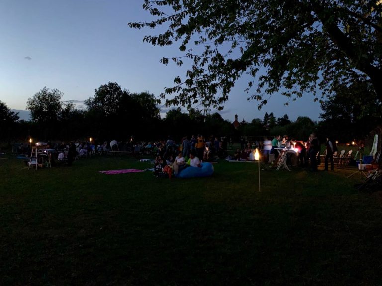 Open Air Kino der Bürgerinitiative „Rettet die Fideliswiese“ findet großen Anklang