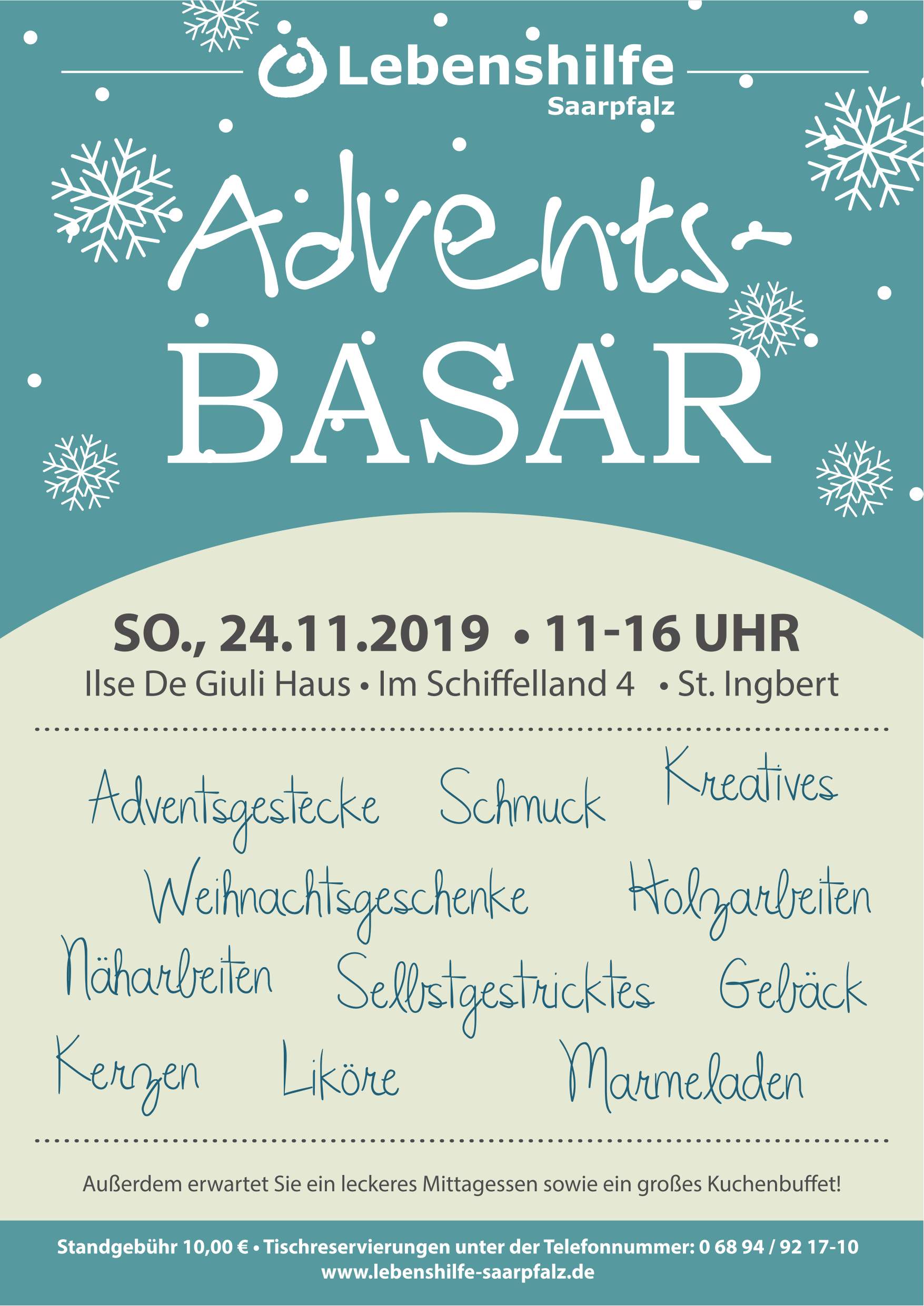 Adventsbasar der Lebenshilfe Saarpfalz