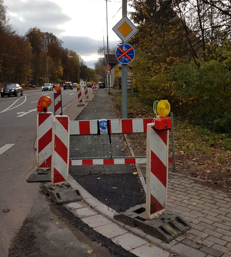 Heftige Kritik des ADFC an Radwegsituation in der Saarbrücker Straße