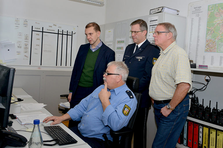 Ulli Meyer und Beigeordneter Markus Hauck machen Antrittsbesuch bei der Polizei