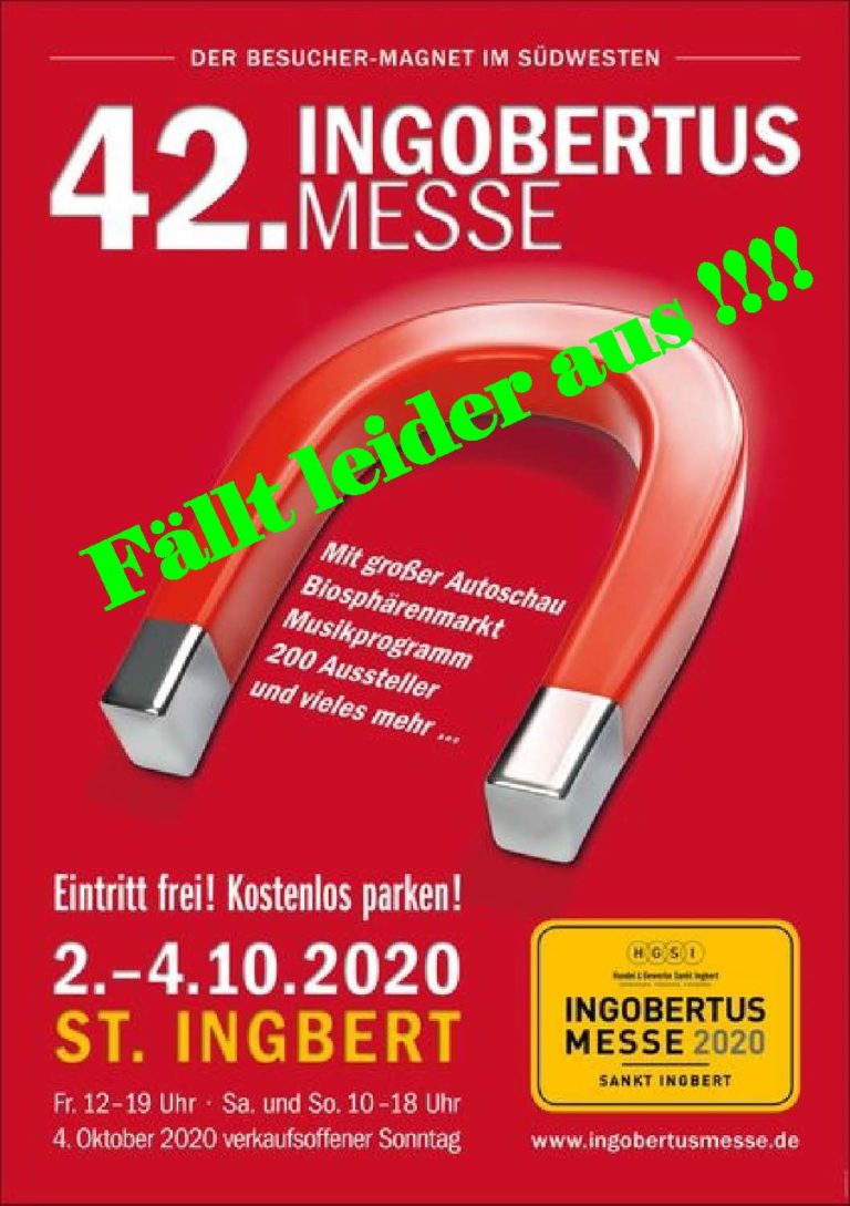 Die 42. Ingobertus-Messe 2020 findet nicht statt