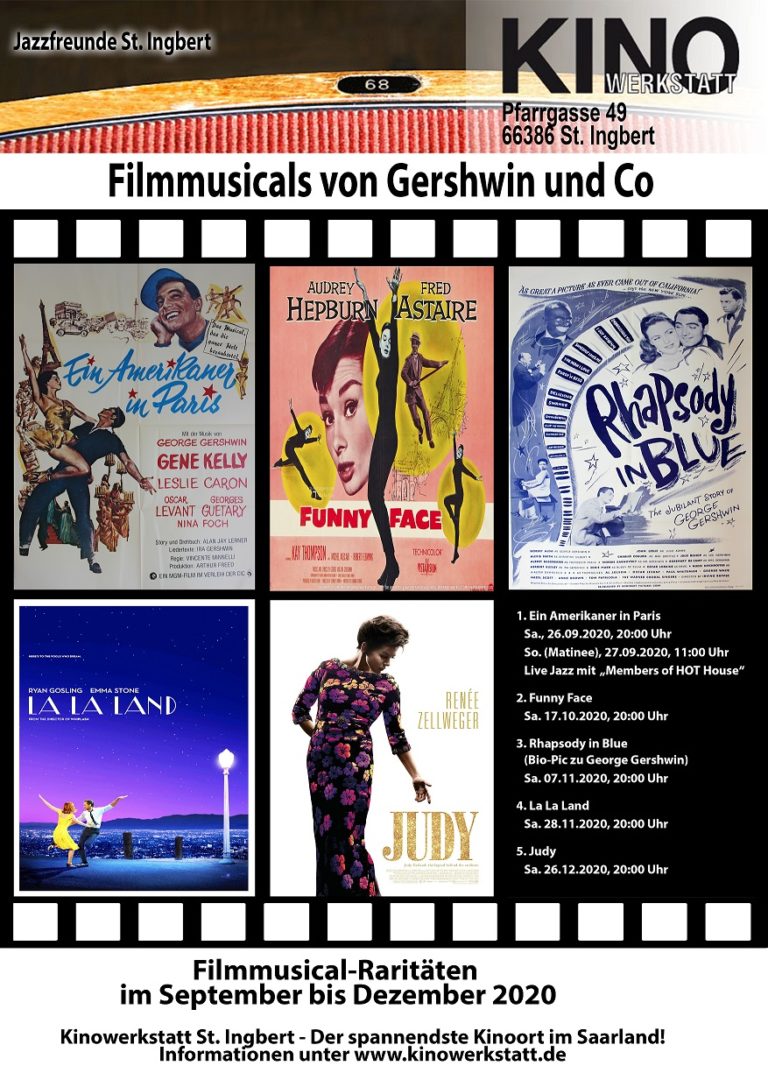 Filmmusicals von Gershwin und Co in der Kinowerkstatt St. Ingbert