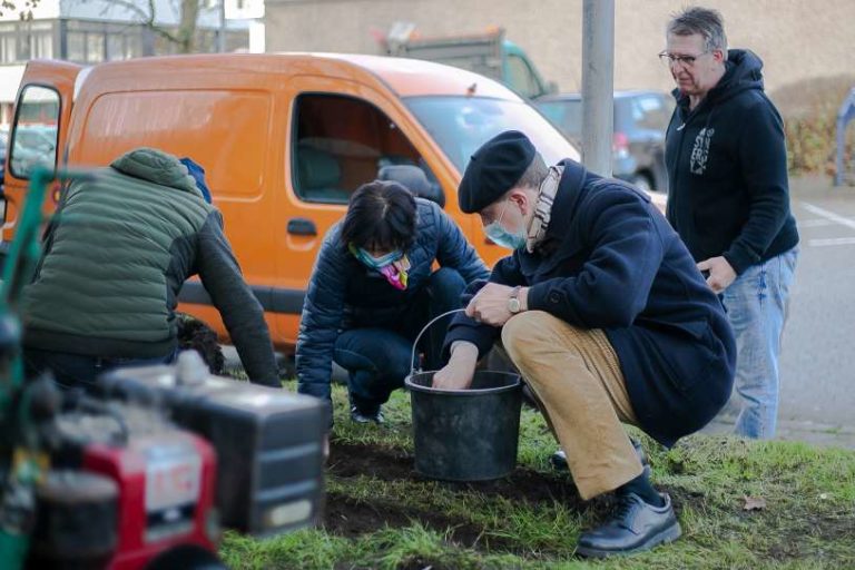 Im Rathausgarten laufen die Vorbereitungen für das Frühjahr