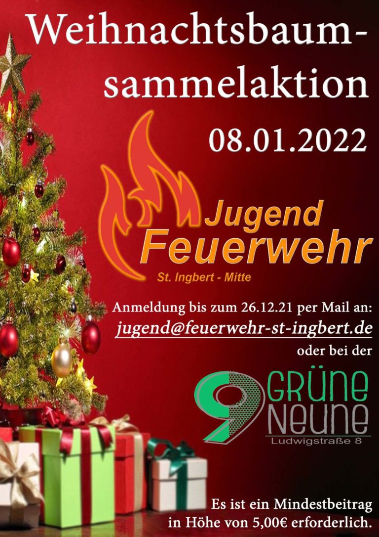 Jugendfeuerwehr sammelt Weihnachtsbäume in St. Ingbert-Mitte ein