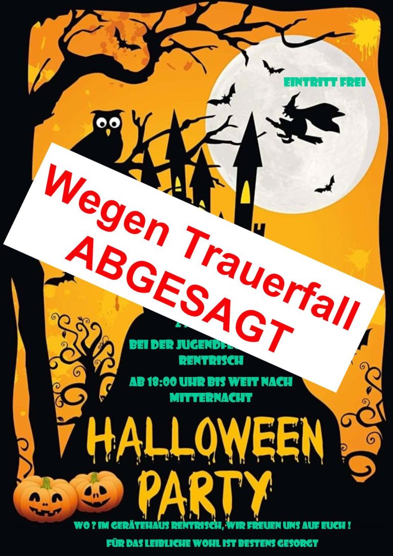 Halloweenparty in Rentrisch abgesagt