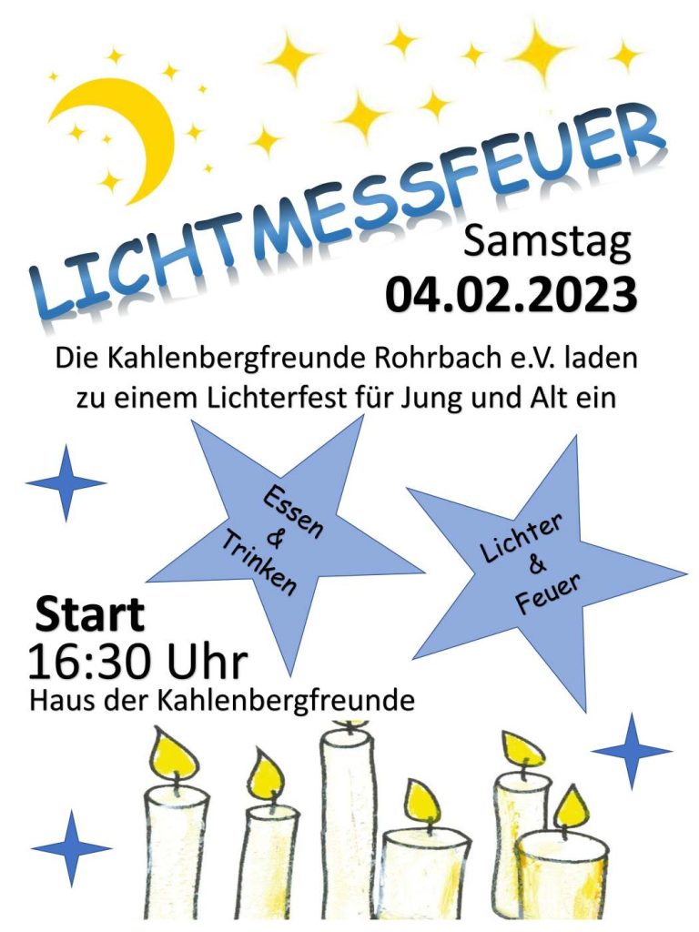 Lichtmessfeuer bei den Rohrbacher Kahlenbergfreunden