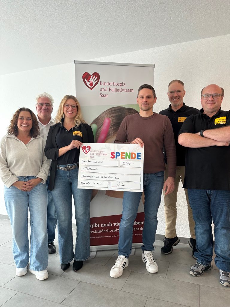 5.000 Euro für den guten Zweck – Spende an das Kinderhospiz- und Palliativteam Merchweiler