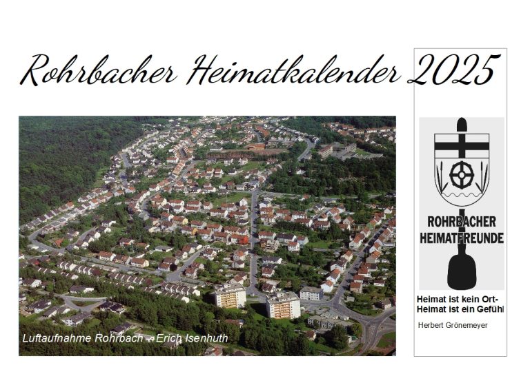Alle Jahre wieder- Der neue Rohrbacher Heimatkalender ist da